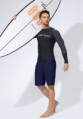 G Gradual Men's Swim Trunks Navy side view
