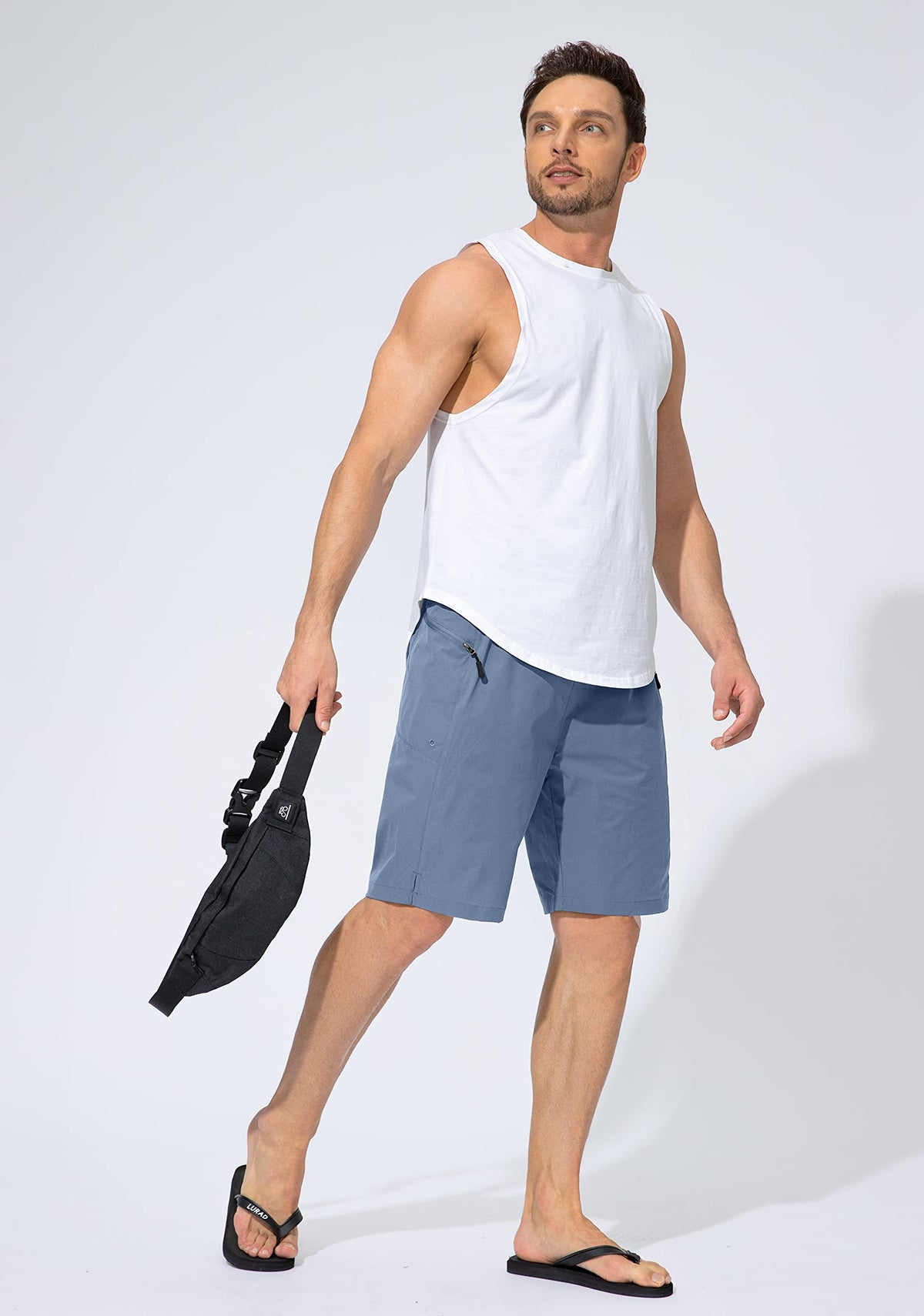G Gradual Men's Swim Trunks side view showing zip pocket