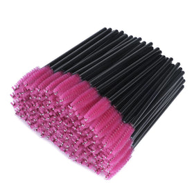 G2PLUS 300PCS Eyelash Brush red disposable mascara wands front view