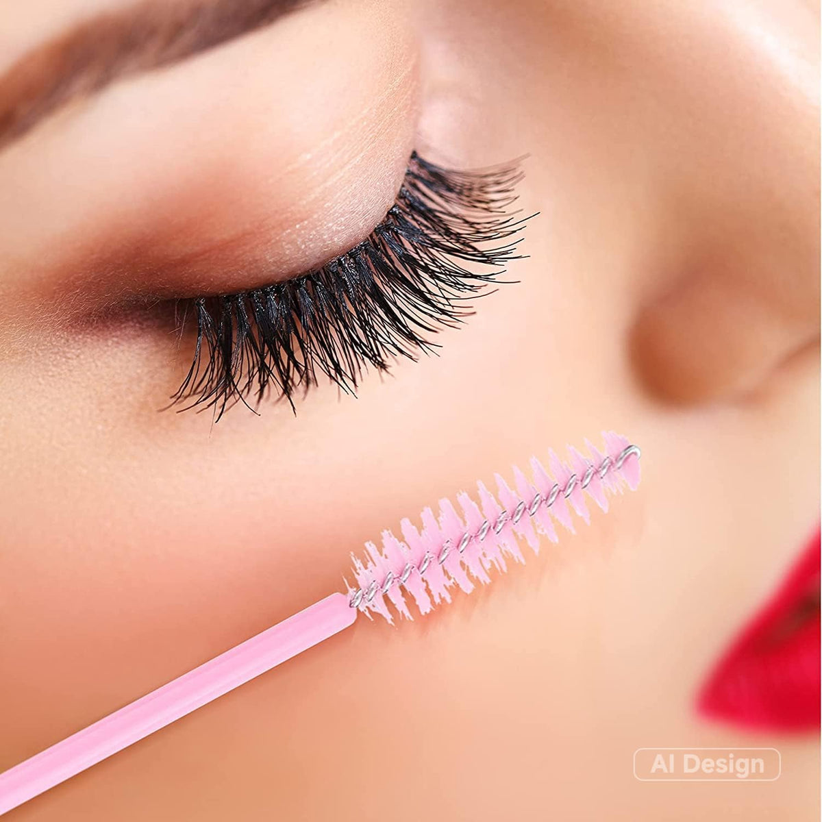 G2PLUS pink eyelash brushes suitable for travel