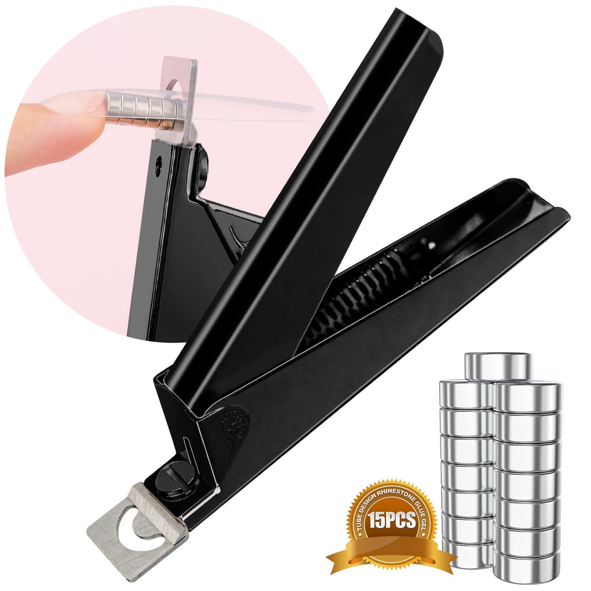 GA&EN Adjustable Nail Clippers front view with magnet sizers