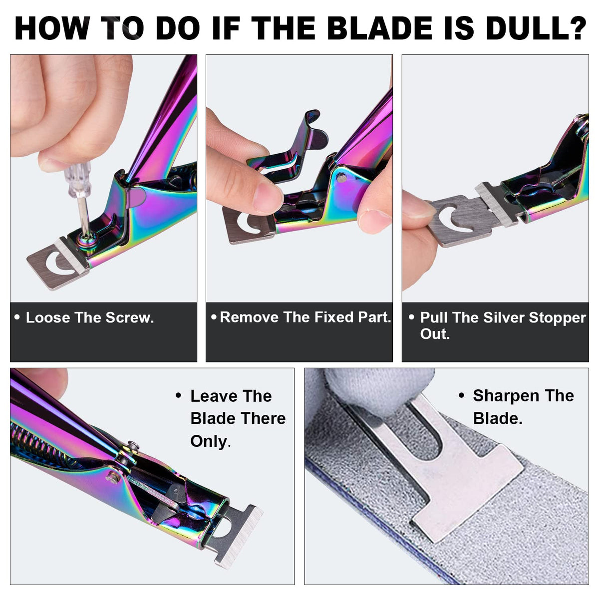 GA&EN Adjustable Nail Clippers in hand demonstrating size