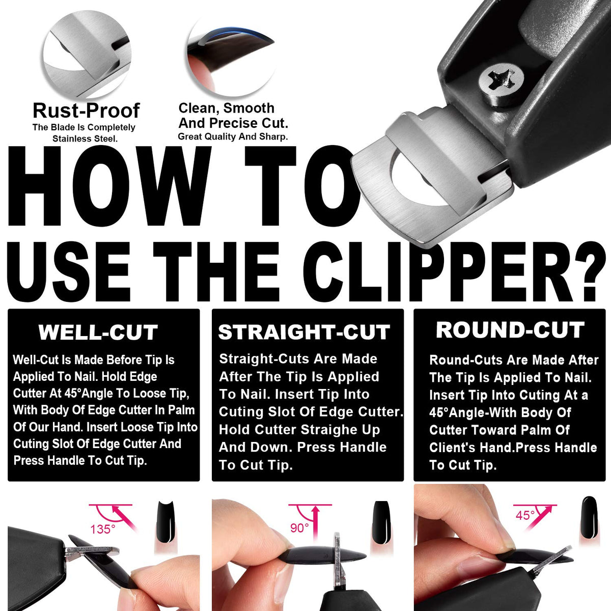 GA&EN Adjustable Nail Clippers side view showcasing ergonomic design
