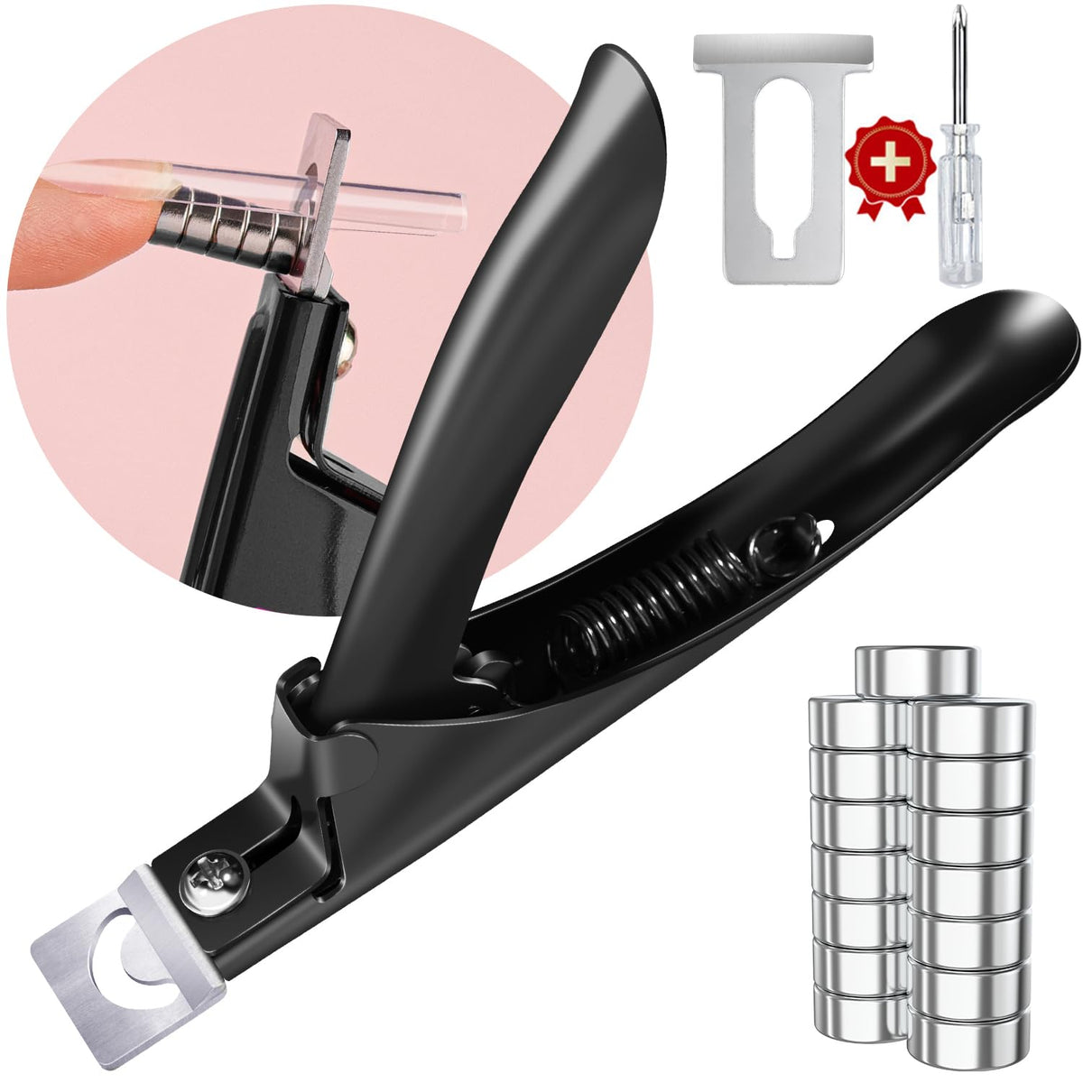 GA&EN Adjustable Nail Clippers with magnet sizers and accessories