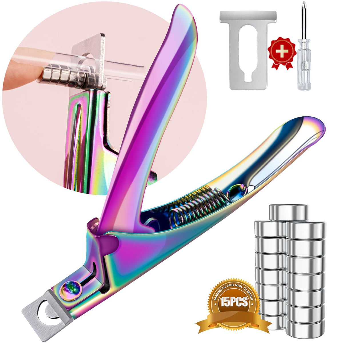GA&EN Adjustable Nail Clippers with magnet sizers and replacement blade