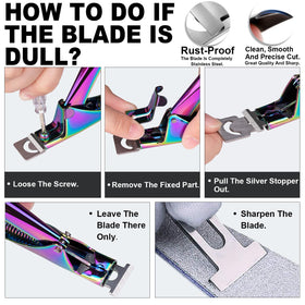 GA&EN Adjustable Nail Clippers with various nail shapes