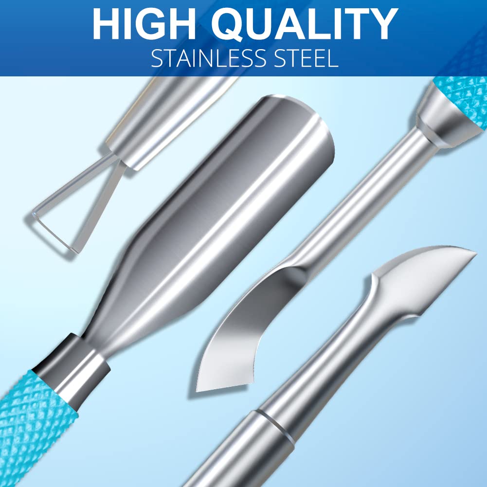 GA&EN cuticle pusher tool being used on nails