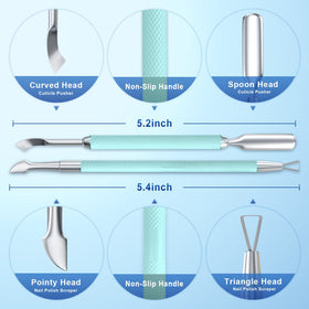 GA&EN Cuticle Pusher Tool Set showing ergonomic handle design