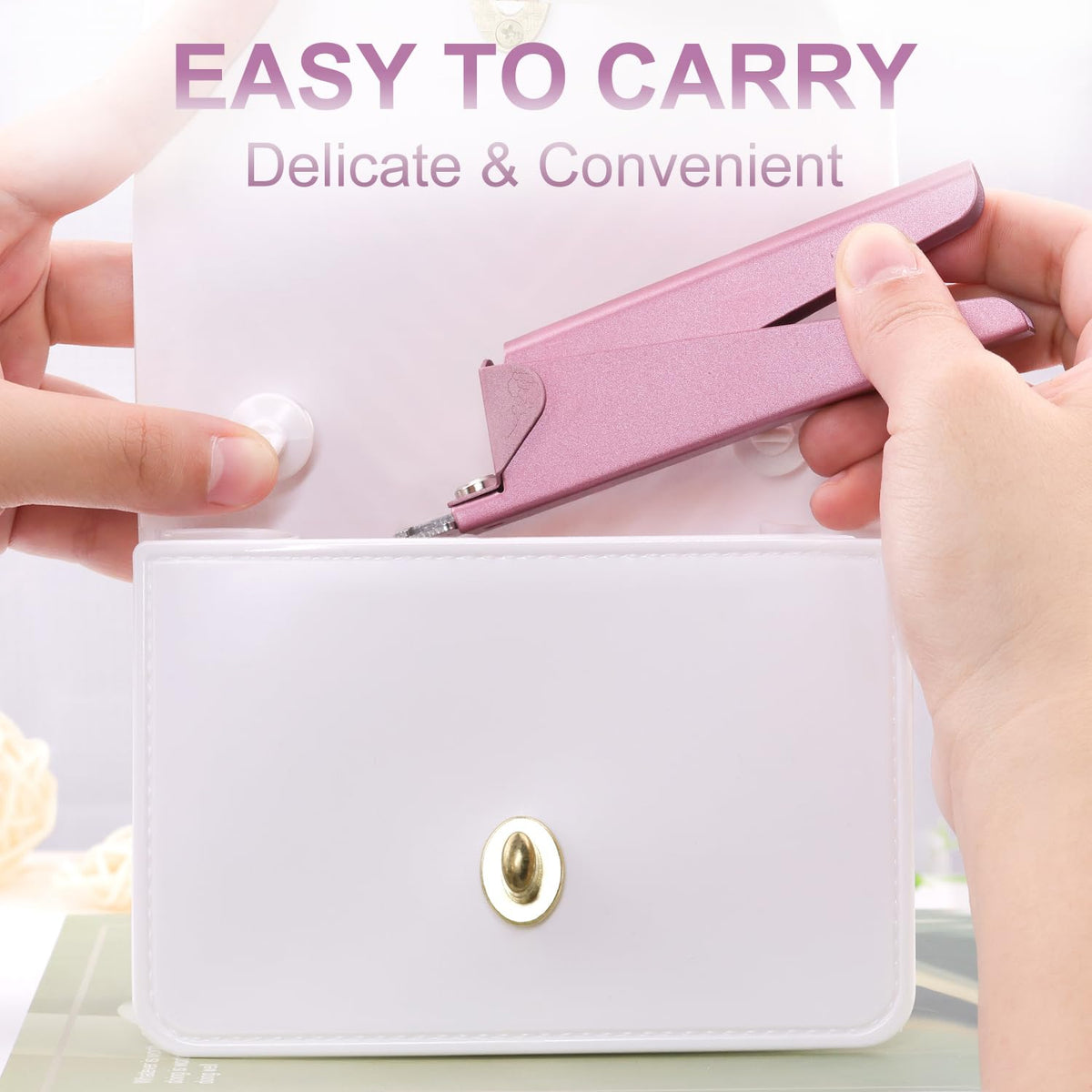GA&EN Light Pink Nail Clipper side view