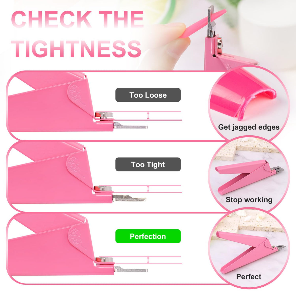 GA&EN nail clipper in use on acrylic nails