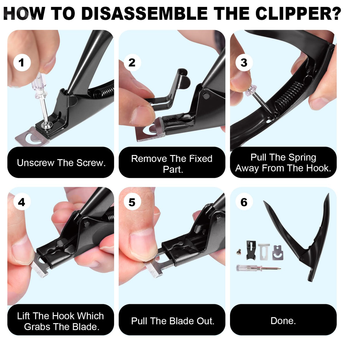 GA&EN nail clipper with replacement blade and screwdriver