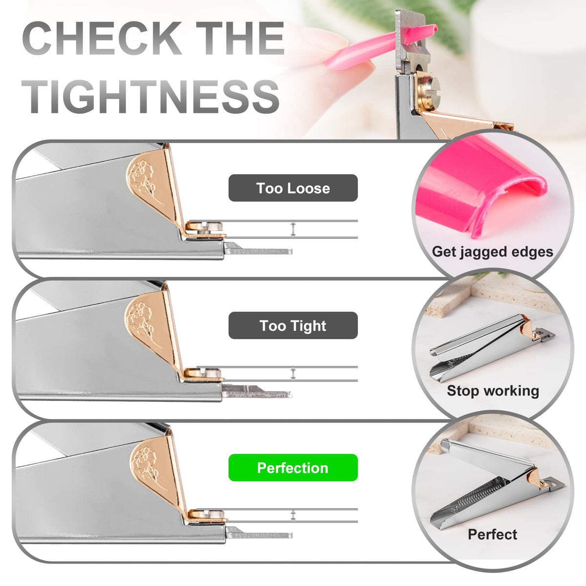 GA&EN Nail Clippers with sharp blade and spring mechanism