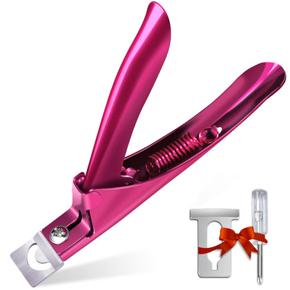 GA&EN Violet Red Metal Adjustable Nail Clippers front view