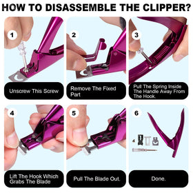 GA&EN Violet Red Nail Clippers with packaging