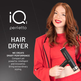 GA.MA iQ1 Perfetto Hair Dryer side view showing design