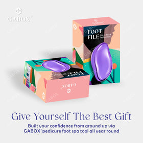 GABOX foot file with a close-up of its smooth surface