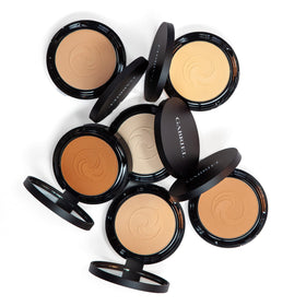 Gabriel Cosmetics Deep Beige Pressed Mineral Powder Foundation swatch on skin