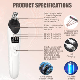 Gackoko Blackhead Remover Pore Vacuum USB charging cable