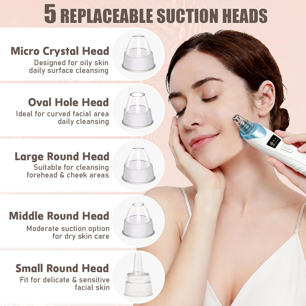 Gackoko Blackhead Remover Pore Vacuum with USB charging cable