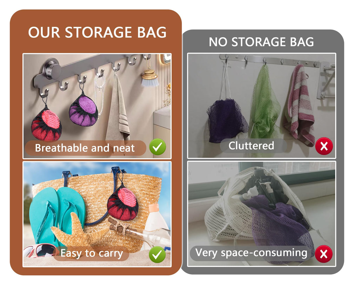 Gainlove African Net Sponge blush and champagne colours side by side