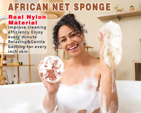 Gainlove African Net Sponge showing texture and design