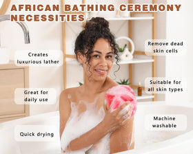 Gainlove African Net Sponge with attached ropes for grip