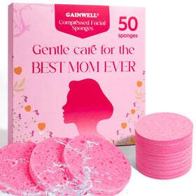 GAINWELL 50-count compressed facial sponges front view