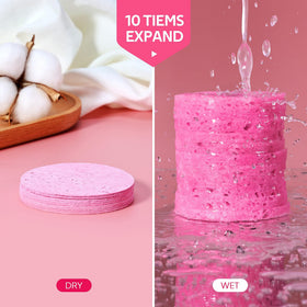 GAINWELL Compressed Facial Sponge being used for cleansing