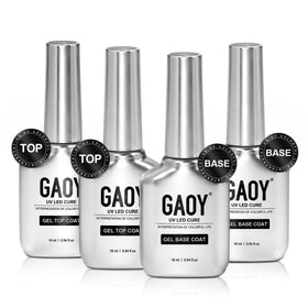 GAOY 16ml Glassy Gel Top Coat and Base Coat Set front view