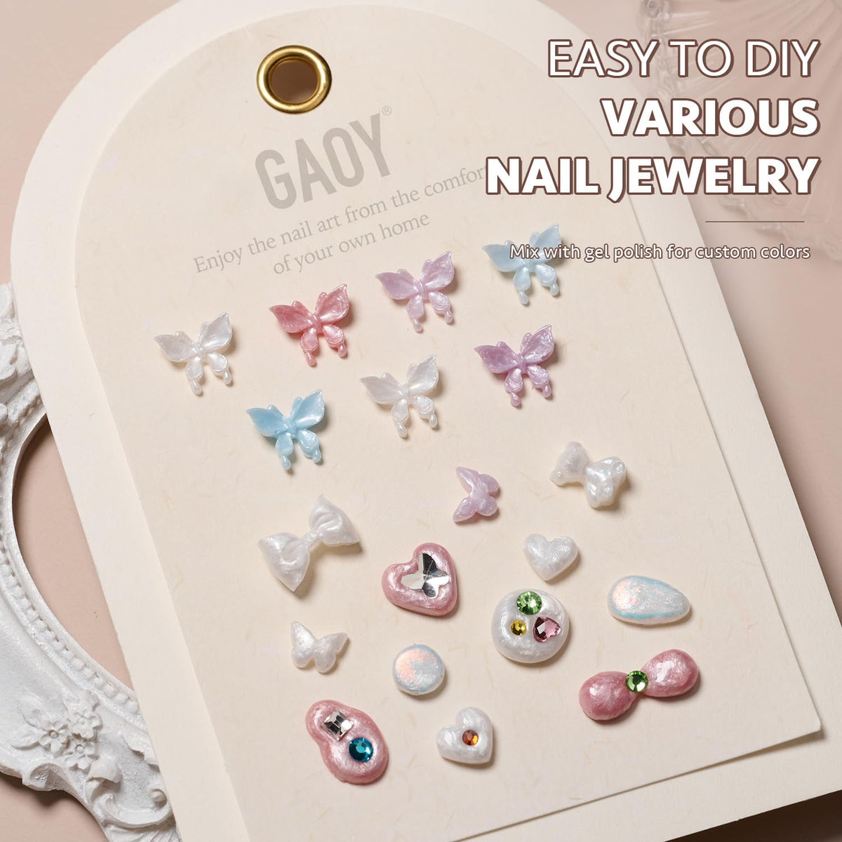 GAOY 3D Sculpting Gel beside nail art tools