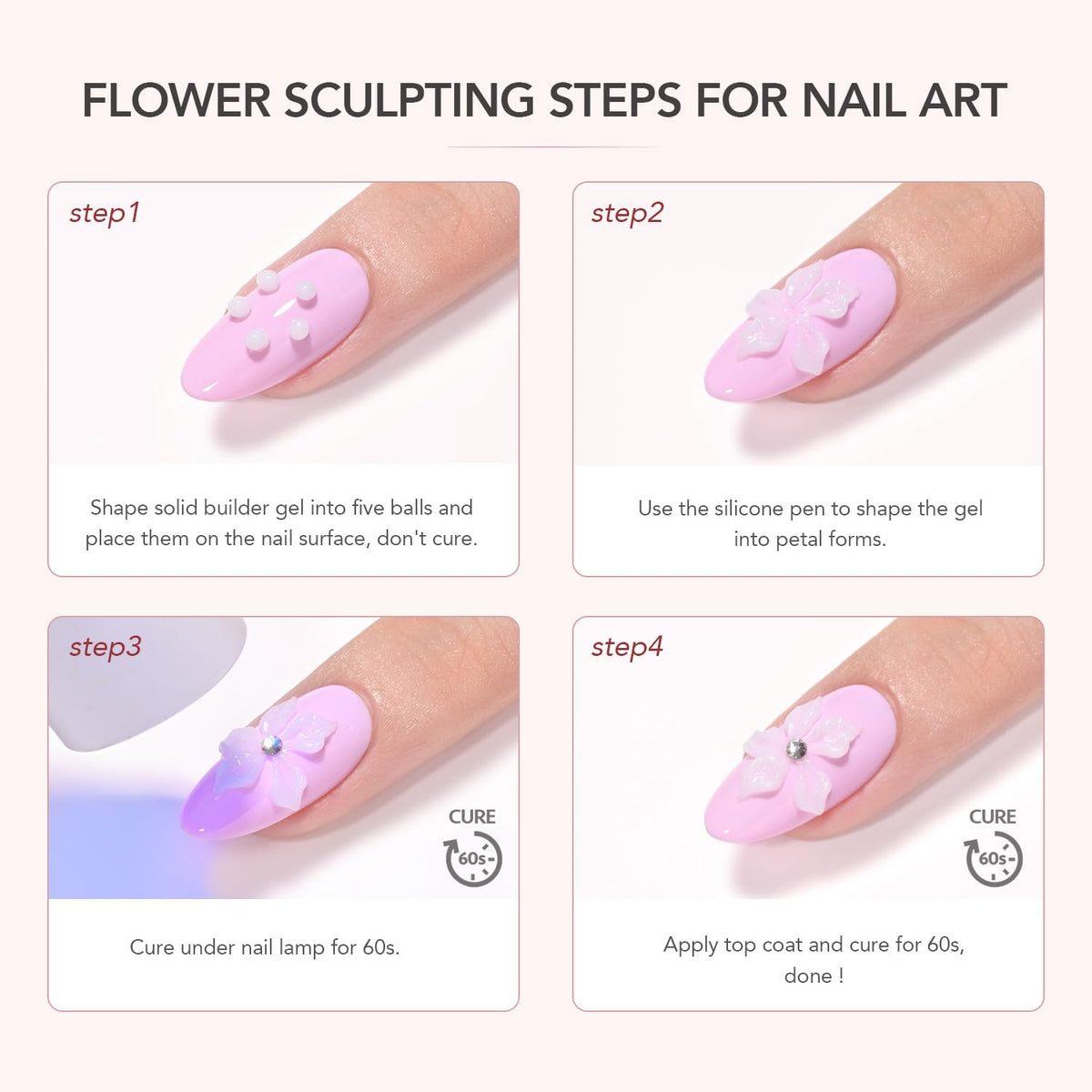 GAOY 3D Sculpting Gel in a nail art setting with tools