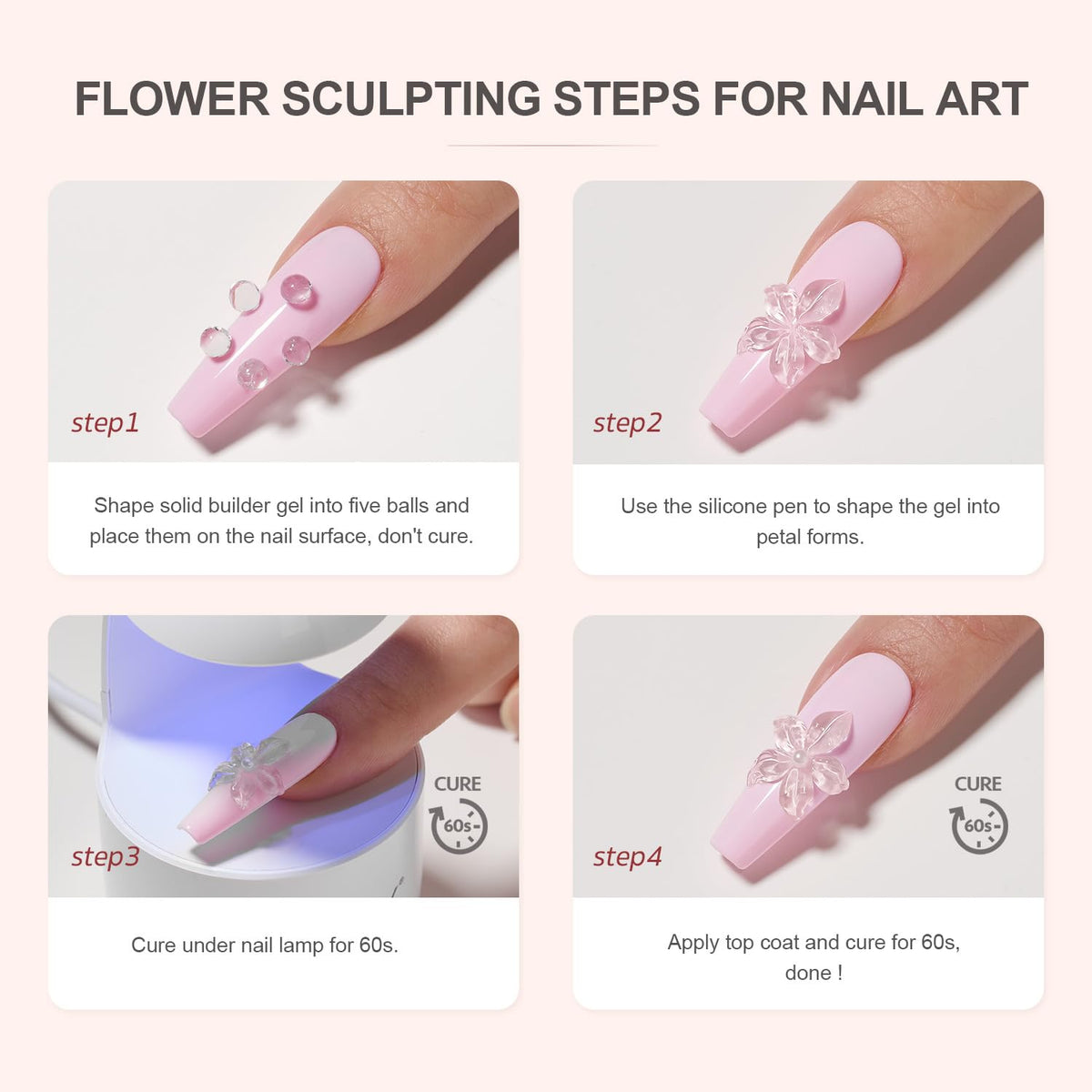 GAOY 3D Sculpting Gel with nail lamp