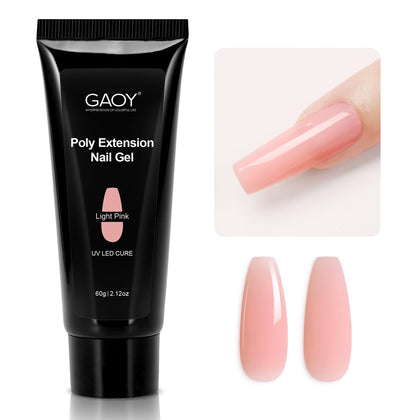 GAOY 60g Poly Gel for Nail Extensions in light pink front view
