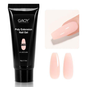 GAOY 60g Poly Gel for Nail Extensions in milky nude front view