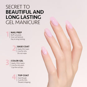 GAOY Baby Pink Gel Nail Polish with UV lamp