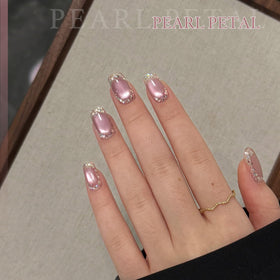 GAOY Barely Pink Gel Nail Polish with glitter effect