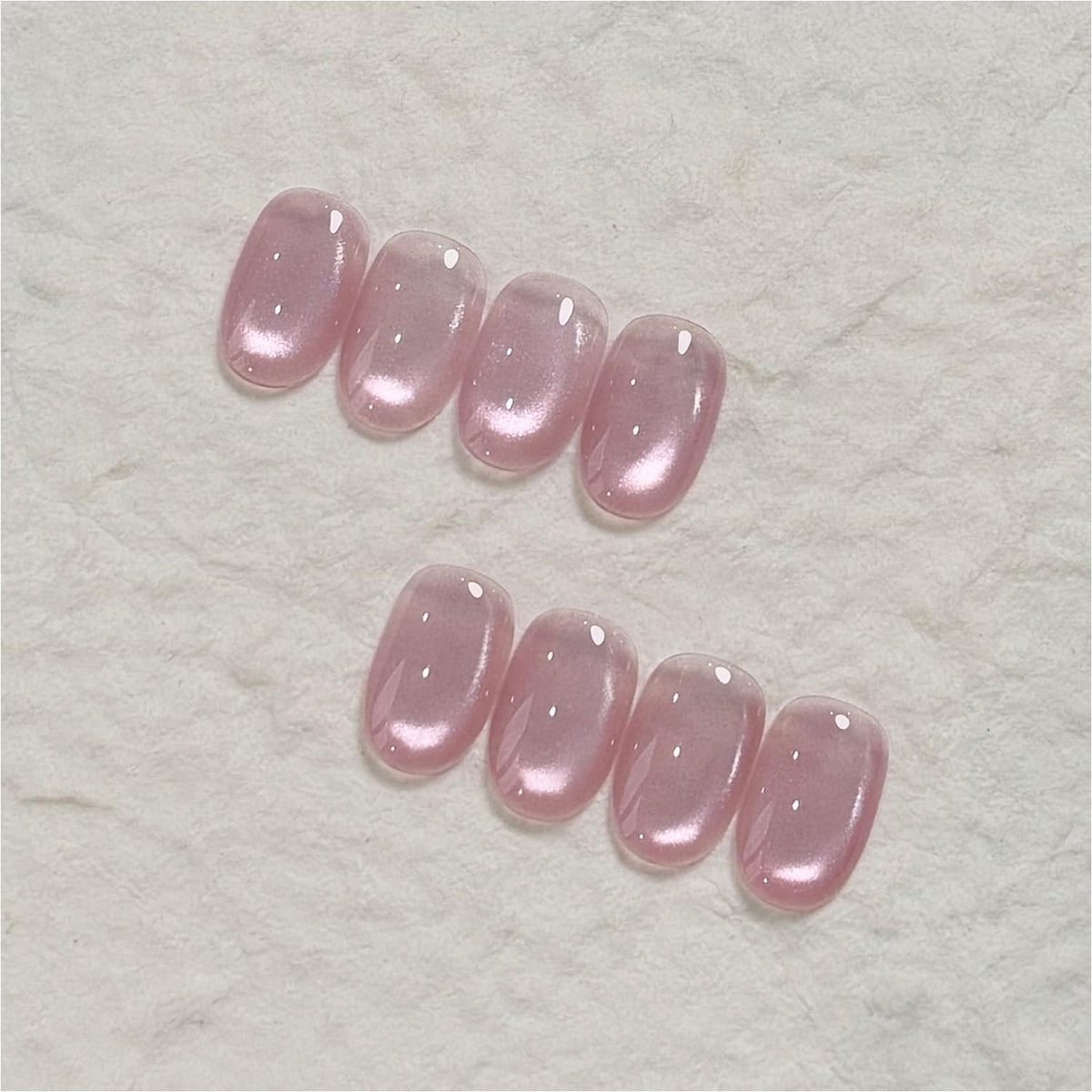 GAOY Barely Pink Glassy Cat Eye Gel Nail Polish front view