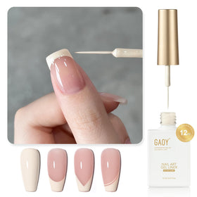 GAOY Beige Swirl Gel Nail Polish Art Liner 12ml front view