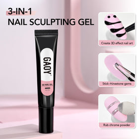 GAOY Black 3D Nail Gel with UV lamp