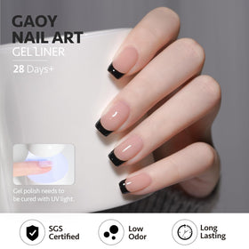 GAOY Black Swirl Gel Nail Polish bottle with cap