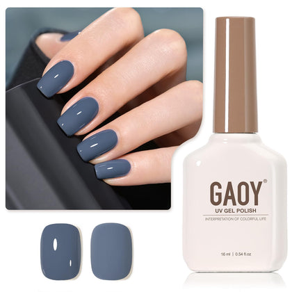GAOY Blue Gel Nail Polish 16ml bottle front view