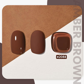 GAOY Brown Gel Nail Polish 16ml bottle with applicator