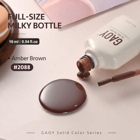 GAOY Brown Gel Nail Polish 16ml swatch on nail wheel