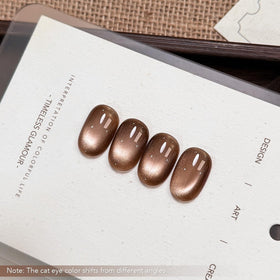 GAOY Brown Glassy Cat Eye Gel Nail Polish with cat eye magnet
