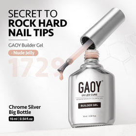 GAOY Builder Gel for Nails 16ml Nude Jelly on finished nails