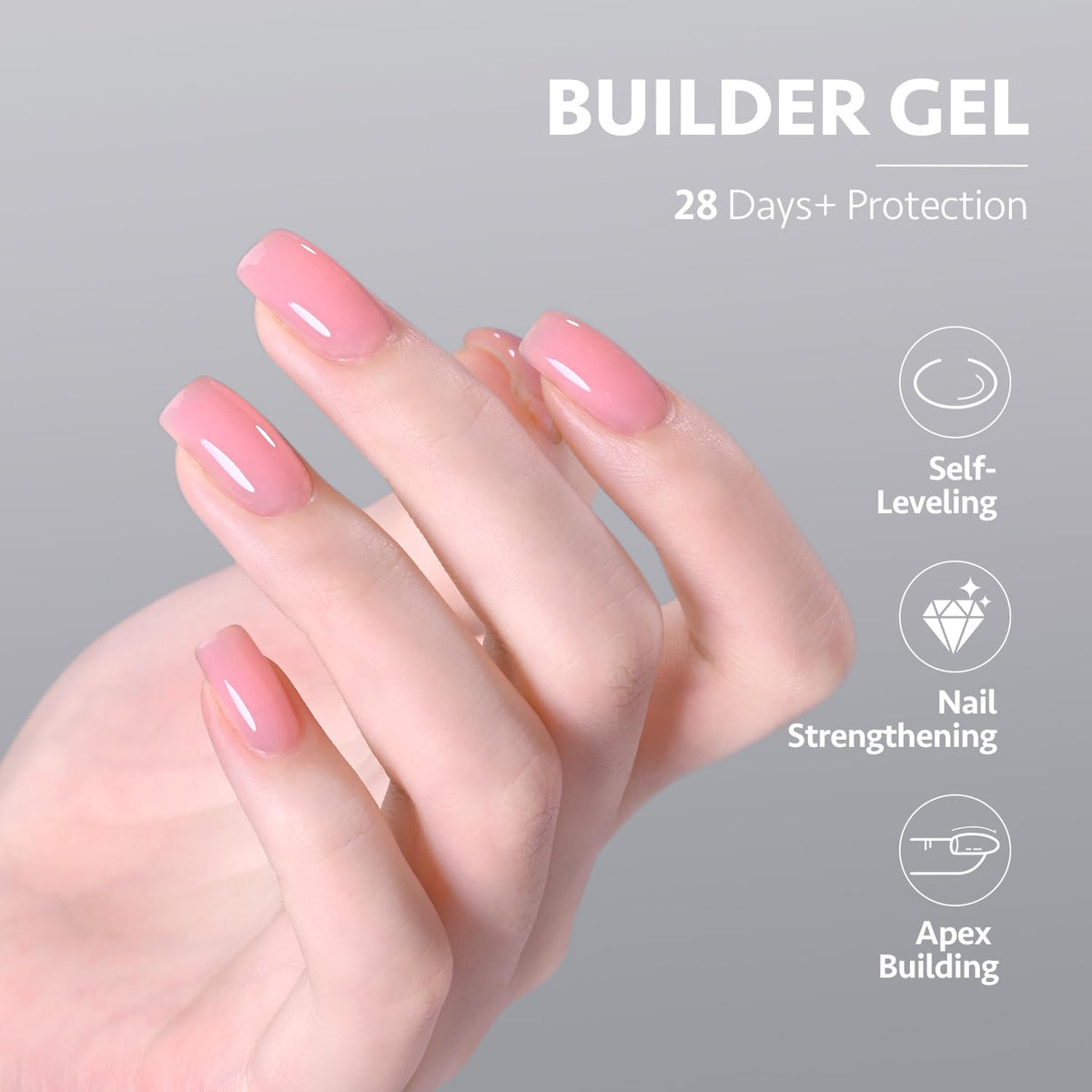 GAOY Builder Gel for Nails application on natural nails