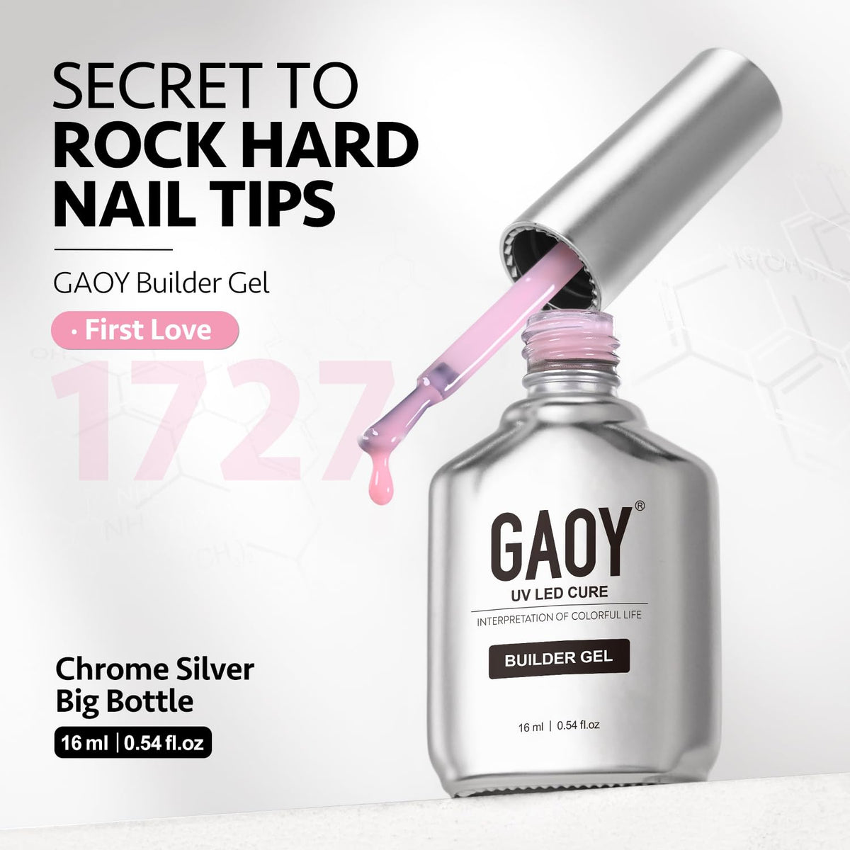 GAOY Builder Gel for Nails finished manicure look