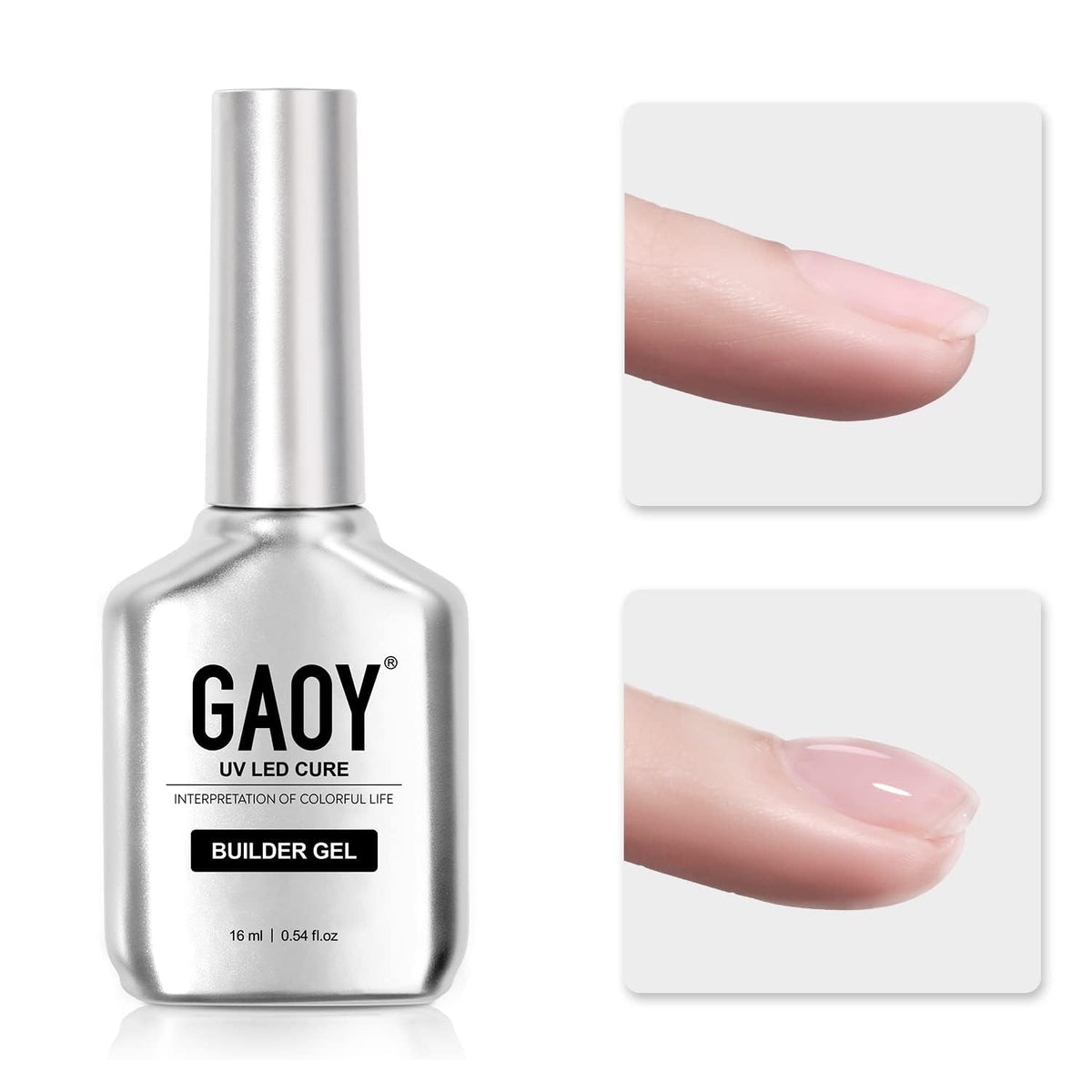 GAOY Clear Builder Gel 16ml bottle front view