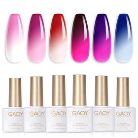 GAOY Colour Changing Gel Nail Polish Set with six bottles