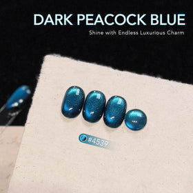 GAOY Deep Blue Cat Eye Gel Nail Polish with included magnet